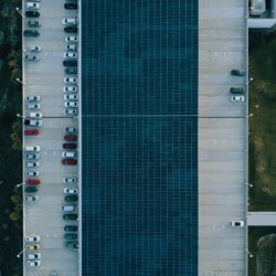 Birds Eye View of Parking Lot